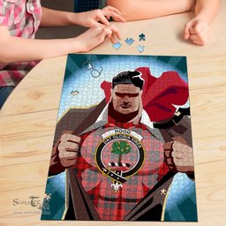 Scottish Hogg Clan Tartan Puzzle - Supper Hero Style Scottish Plaid Tartan Plaid