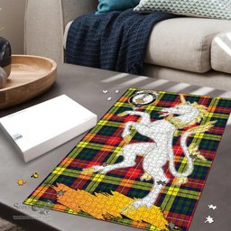 Scottish Dewar Clan Tartan Puzzle - Unicorn Style Scottish Plaid Tartan Plaid