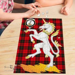 Scottish Wallace Weathered Clan Tartan Puzzle - Unicorn Style Scottish Plaid Tartan Plaid