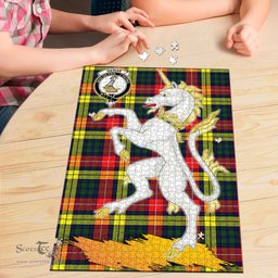 Scottish Dewar Clan Tartan Puzzle - Unicorn Style Scottish Plaid Tartan Plaid