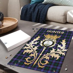 Scottish Hunter Modern Clan Tartan Puzzle - Thistle Scotland Style Scottish Plaid Tartan Plaid