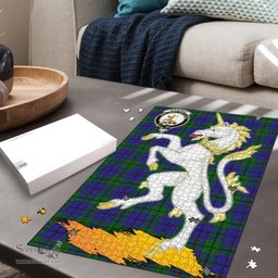 Scottish Strachan Clan Tartan Puzzle - Unicorn Style Scottish Plaid Tartan Plaid