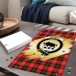 Scottish Nesbitt Modern Clan Tartan Puzzle - Gold Style Scottish Plaid Tartan Plaid