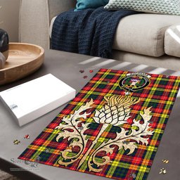 Scottish Buchanan Modern Clan Tartan Puzzle - Thistle Gold Style Scottish Plaid Tartan Plaid