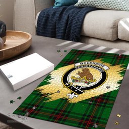Scottish Beveridge Clan Tartan Puzzle - Gold Style Scottish Plaid Tartan Plaid