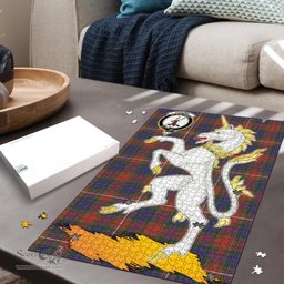 Scottish Fraser Hunting Modern Clan Tartan Puzzle - Unicorn Style Scottish Plaid Tartan Plaid