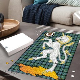 Scottish Melville Clan Tartan Puzzle - Unicorn Style Scottish Plaid Tartan Plaid