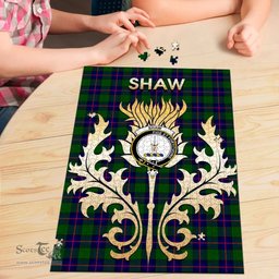 Scottish Shaw Modern Clan Tartan Puzzle - Thistle Scotland Style Scottish Plaid Tartan Plaid