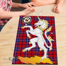 Scottish Wishart Dress Clan Tartan Puzzle - Unicorn Style Scottish Plaid Tartan Plaid