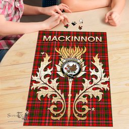Scottish MacKinnon Modern Clan Tartan Puzzle - Thistle Scotland Style Scottish Plaid Tartan Plaid