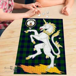 Scottish Keith Modern Clan Tartan Puzzle - Unicorn Style Scottish Plaid Tartan Plaid