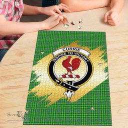 Scottish Currie Clan Tartan Puzzle - Gold Style Scottish Plaid Tartan Plaid