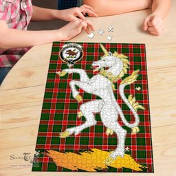 Scottish Pollock Modern Clan Tartan Puzzle - Unicorn Style Scottish Plaid Tartan Plaid