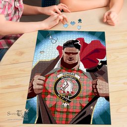 Scottish Dunbar Modern Clan Tartan Puzzle - Supper Hero Style Scottish Plaid Tartan Plaid