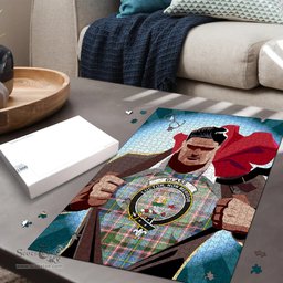 Scottish Glass Clan Tartan Puzzle - Supper Hero Style Scottish Plaid Tartan Plaid