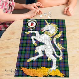 Scottish Logan Ancient Clan Tartan Puzzle - Unicorn Style Scottish Plaid Tartan Plaid