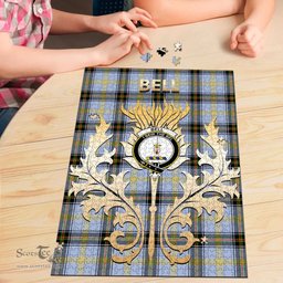 Scottish Bell of the Borders Clan Tartan Puzzle - Thistle Scotland Style Scottish Plaid Tartan Plaid