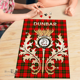 Scottish Dunbar Modern Clan Tartan Puzzle - Thistle Scotland Style Scottish Plaid Tartan Plaid