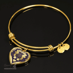 Scottish Pride of Scotland Clan Tartan Bangle - Thistle Heart Shape Scottish Plaid Tartan Plaid