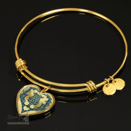 Scottish MacDonald of the Isles Hunting Ancient Clan Tartan Bangle - Thistle Heart Shape Scottish Plaid Tartan Plaid