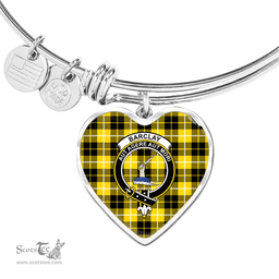 Scottish Barclay Dress Modern Clan Tartan Bangle - Crest Heart Bangle Scottish Plaid Tartan Plaid