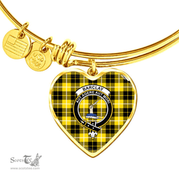 Scottish Barclay Dress Modern Clan Tartan Bangle - Crest Heart Bangle Scottish Plaid Tartan Plaid