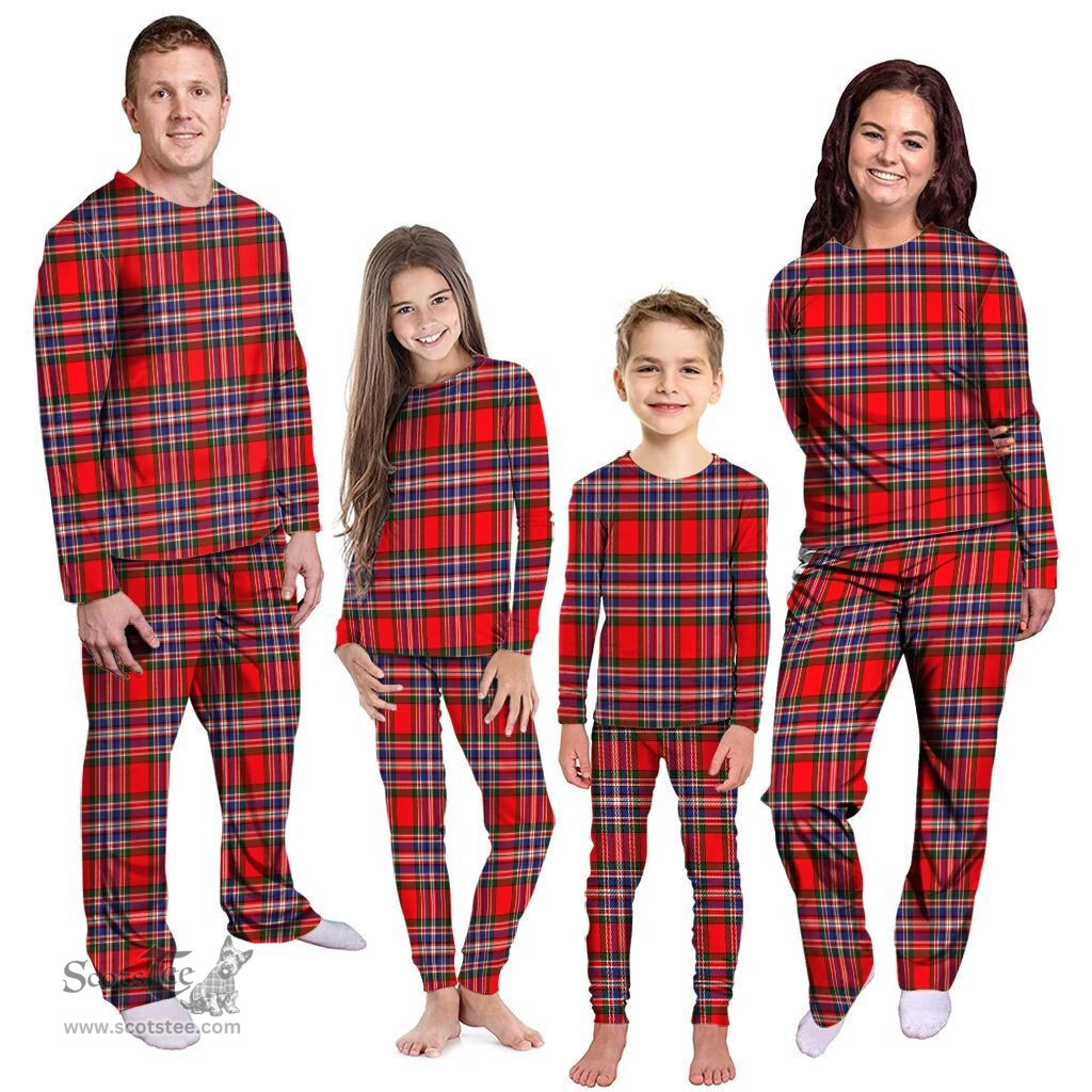 Scottish MacFarlane Modern Clan Tartan Pyjama Family Set - Classic Scottish Plaid Tartan Plaid