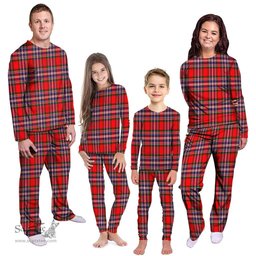 Scottish MacFarlane Modern Clan Tartan Pyjama Family Set - Classic Scottish Plaid Tartan Plaid