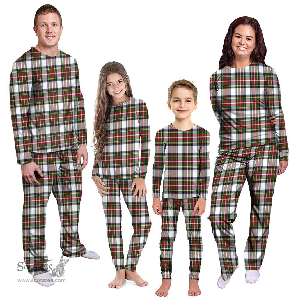 Scottish Stewart Dress Modern Clan Tartan Pyjama Family Set - Classic Scottish Plaid Tartan Plaid