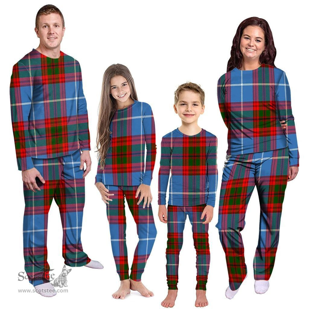 Scottish Spalding Clan Tartan Pyjama Family Set - Classic Scottish Plaid Tartan Plaid