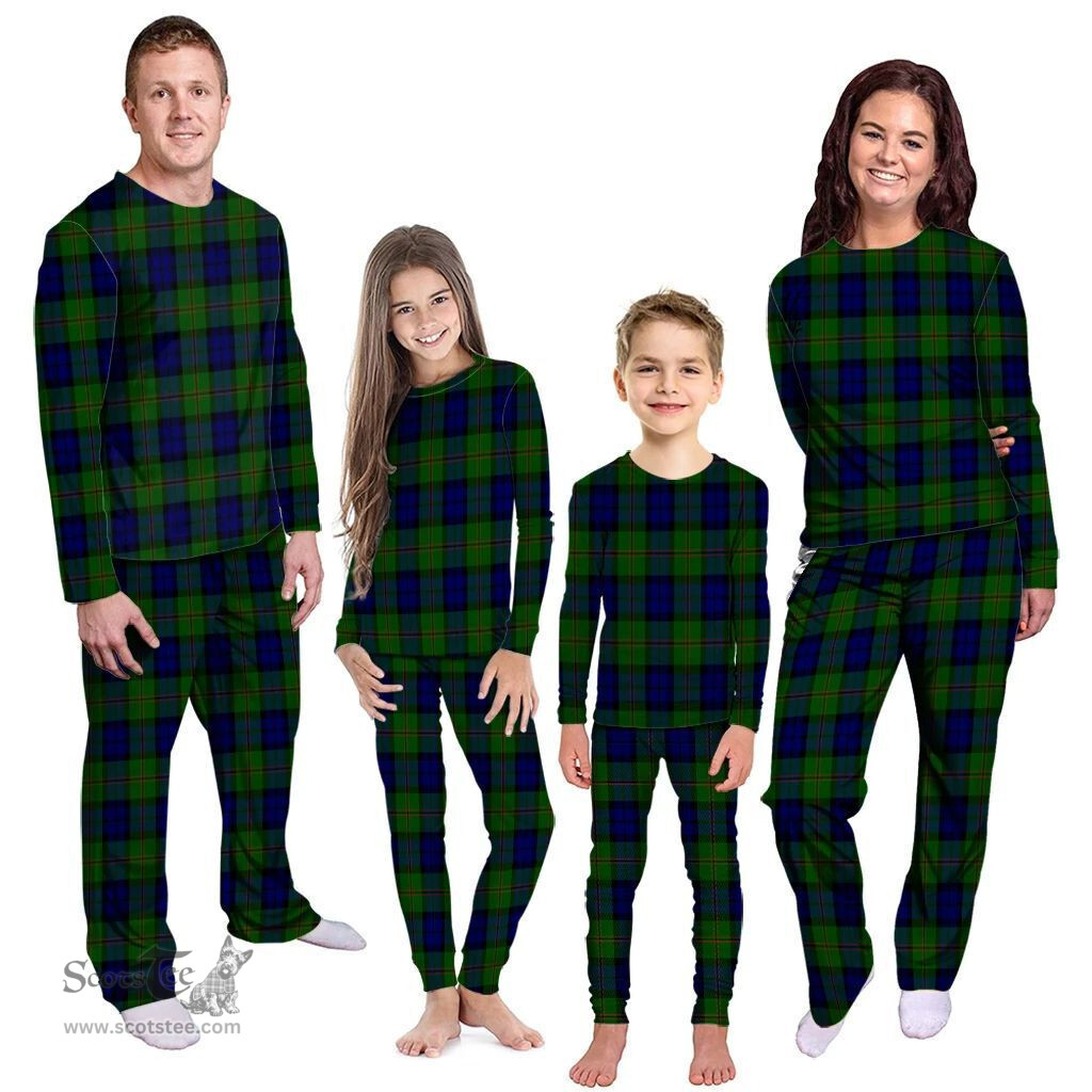 Scottish Dundas Modern Clan Tartan Pyjama Family Set - Classic Scottish Plaid Tartan Plaid