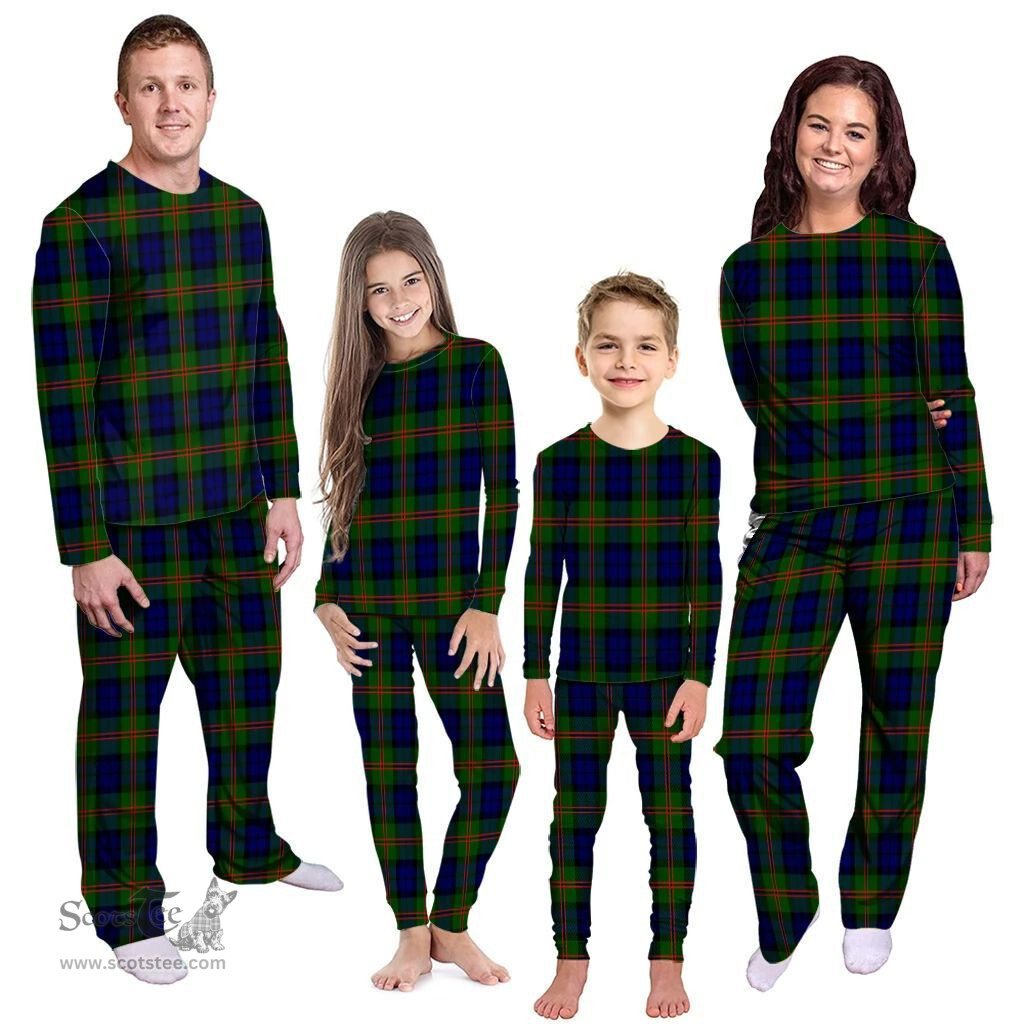 Scottish Dundas Modern 02 Clan Tartan Pyjama Family Set - Classic Scottish Plaid Tartan Plaid