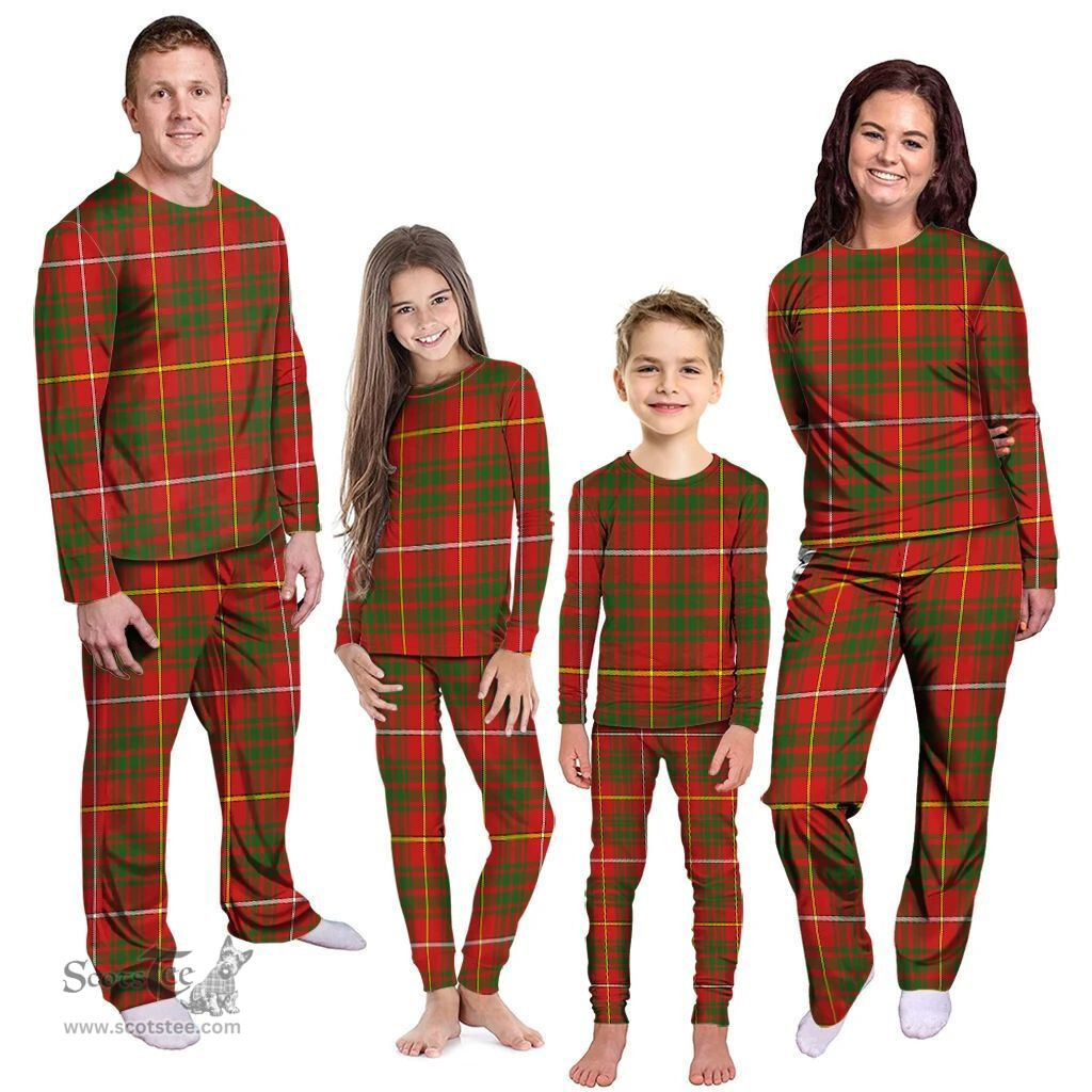 Scottish Carruthers Modern Clan Tartan Pyjama Family Set - Classic Scottish Plaid Tartan Plaid