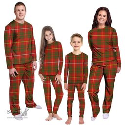 Scottish Carruthers Modern Clan Tartan Pyjama Family Set - Classic Scottish Plaid Tartan Plaid
