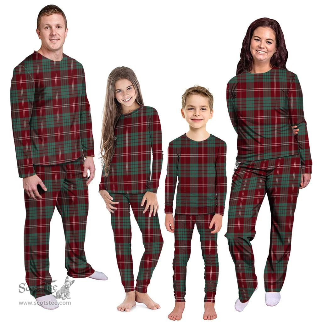 Scottish Crawford Modern Clan Tartan Pyjama Family Set - Classic Scottish Plaid Tartan Plaid
