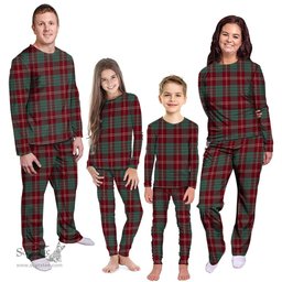 Scottish Crawford Modern Clan Tartan Pyjama Family Set - Classic Scottish Plaid Tartan Plaid