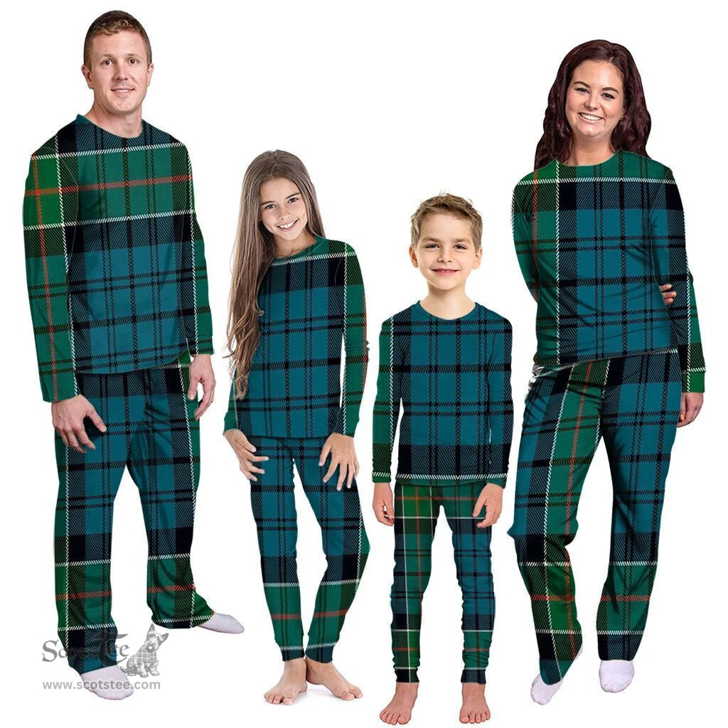 Scottish Kirkpatrick Clan Tartan Pyjama Family Set - Classic Scottish Plaid Tartan Plaid