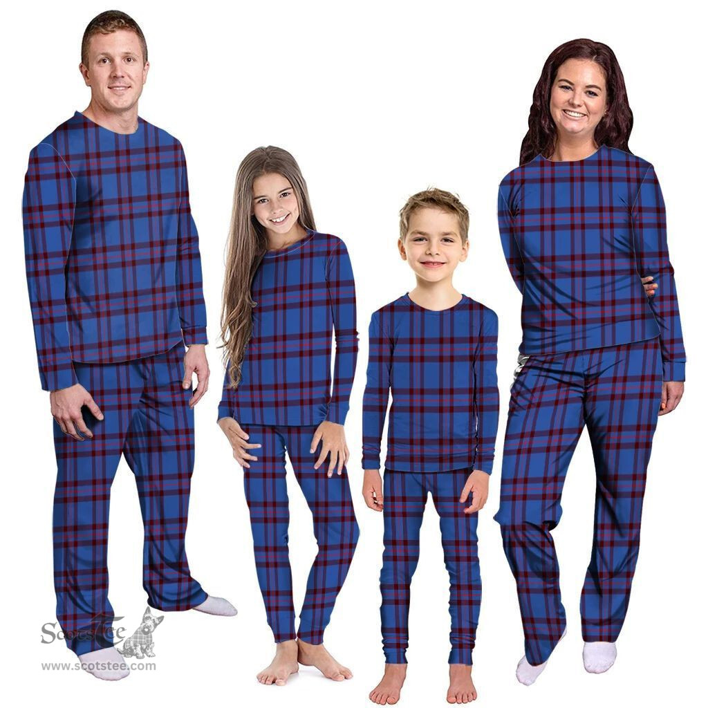 Scottish Elliot Modern Clan Tartan Pyjama Family Set - Classic Scottish Plaid Tartan Plaid