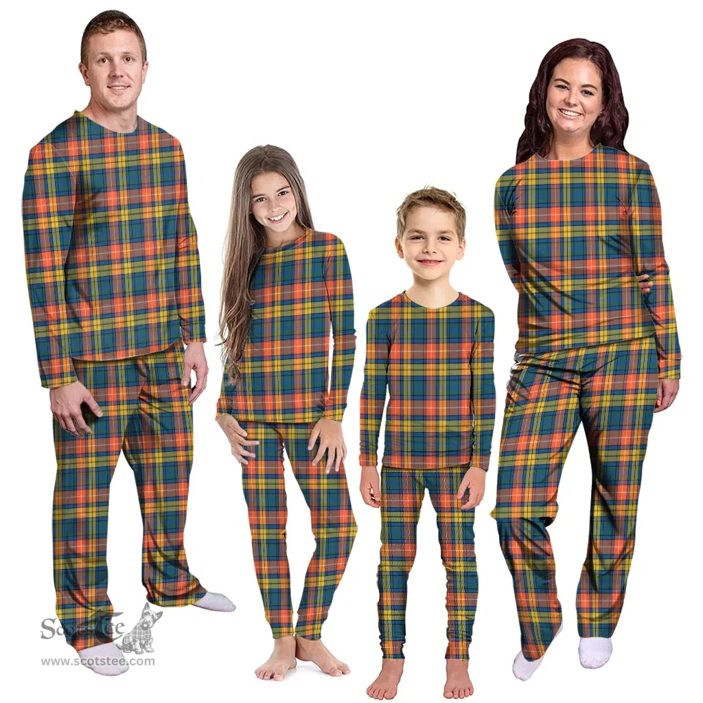Scottish Buchanan Ancient Clan Tartan Pyjama Family Set - Classic Scottish Plaid Tartan Plaid
