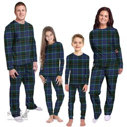 Scottish MacInnes Modern Clan Tartan Pyjama Family Set - Classic Scottish Plaid Tartan Plaid