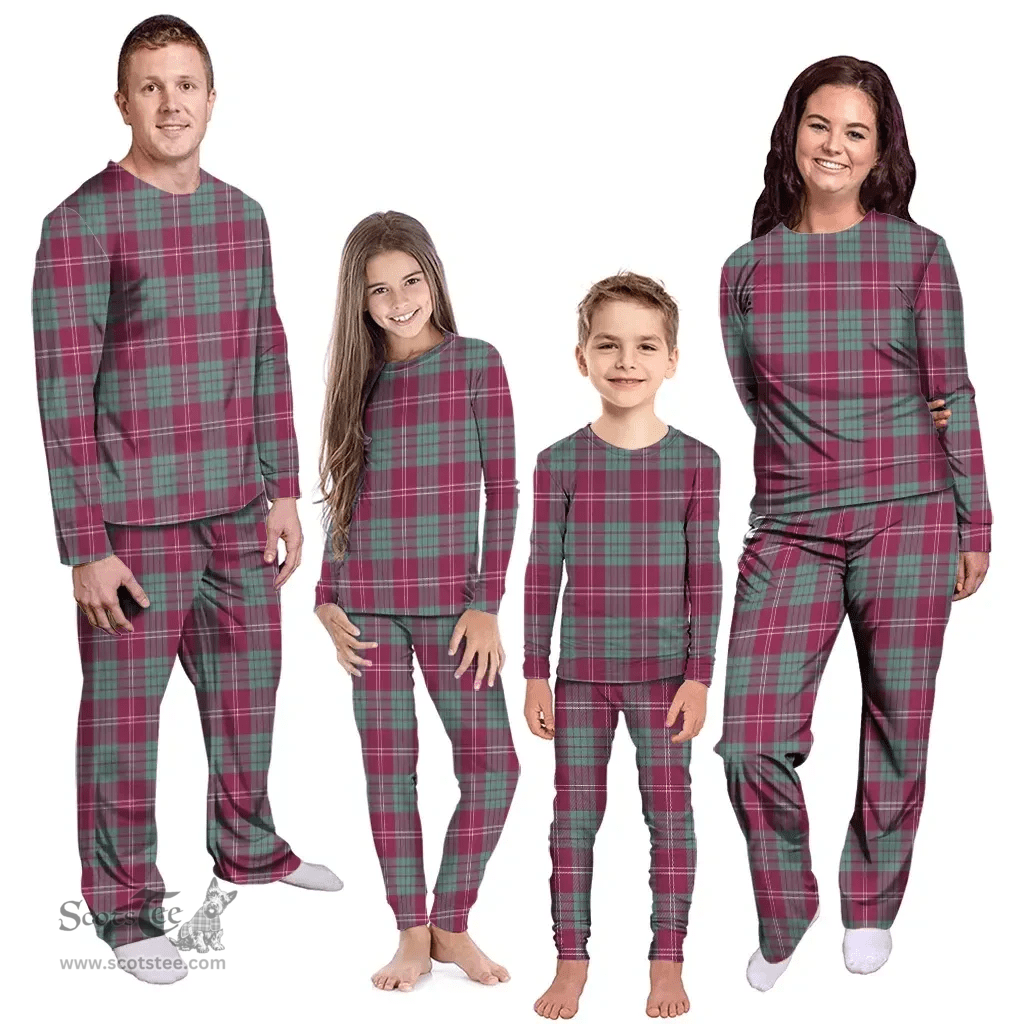 Scottish Crawford Ancient Clan Tartan Pyjama Family Set - Classic Scottish Plaid Tartan Plaid