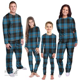 Scottish Garden Clan Tartan Pyjama Family Set - Classic Scottish Plaid Tartan Plaid