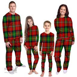 Scottish Fullerton Clan Tartan Pyjama Family Set - Classic Scottish Plaid Tartan Plaid