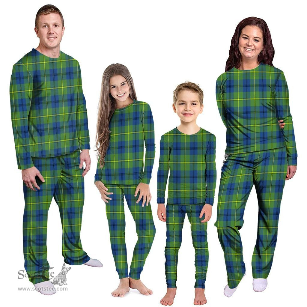 Scottish Johnston Ancient Clan Tartan Pyjama Family Set - Classic Scottish Plaid Tartan Plaid
