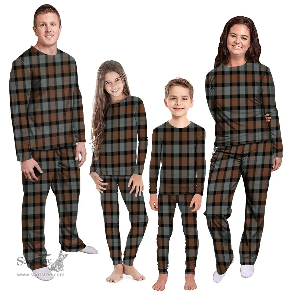 Scottish Gunn Weathered Clan Tartan Pyjama Family Set - Classic Scottish Plaid Tartan Plaid