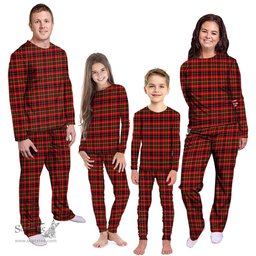 Scottish Innes Modern Clan Tartan Pyjama Family Set - Classic Scottish Plaid Tartan Plaid