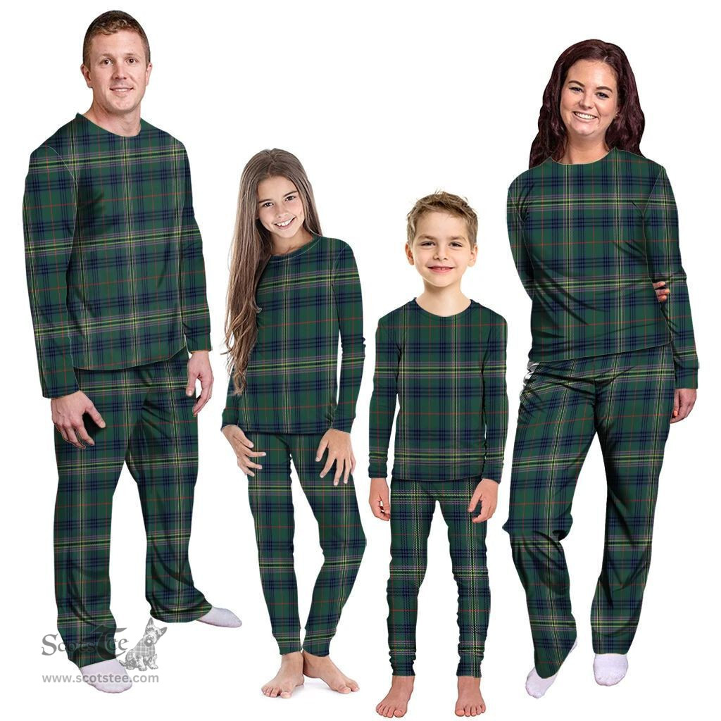 Scottish Kennedy Modern Clan Tartan Pyjama Family Set - Classic Scottish Plaid Tartan Plaid