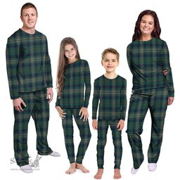 Scottish Kennedy Modern Clan Tartan Pyjama Family Set - Classic Scottish Plaid Tartan Plaid