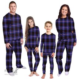 Scottish Dunlop Modern Clan Tartan Pyjama Family Set - Classic Scottish Plaid Tartan Plaid