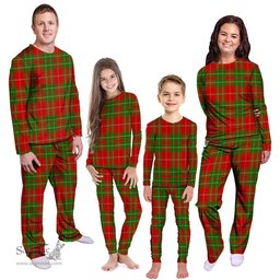 Scottish Burnett Ancient Clan Tartan Pyjama Family Set - Classic Scottish Plaid Tartan Plaid
